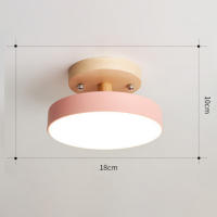 Lámpara De Techo LED En Madera Creativa Para Dormitorio Sala De Estar Pasillo Restaurante Iluminación Decorativa AC220V Instalación Fija - details 4