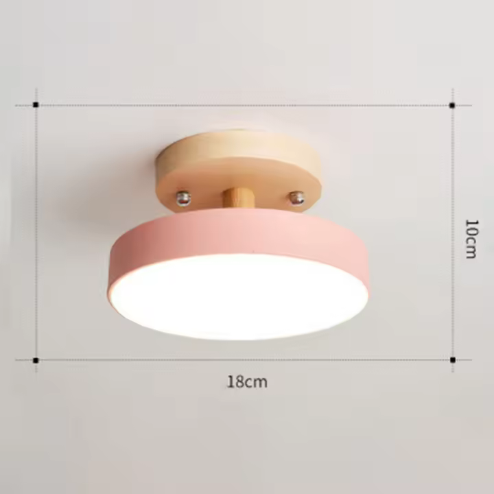 Lámpara De Techo LED En Madera Creativa Para Dormitorio Sala De Estar Pasillo Restaurante Iluminación Decorativa AC220V Instalación Fija - 1