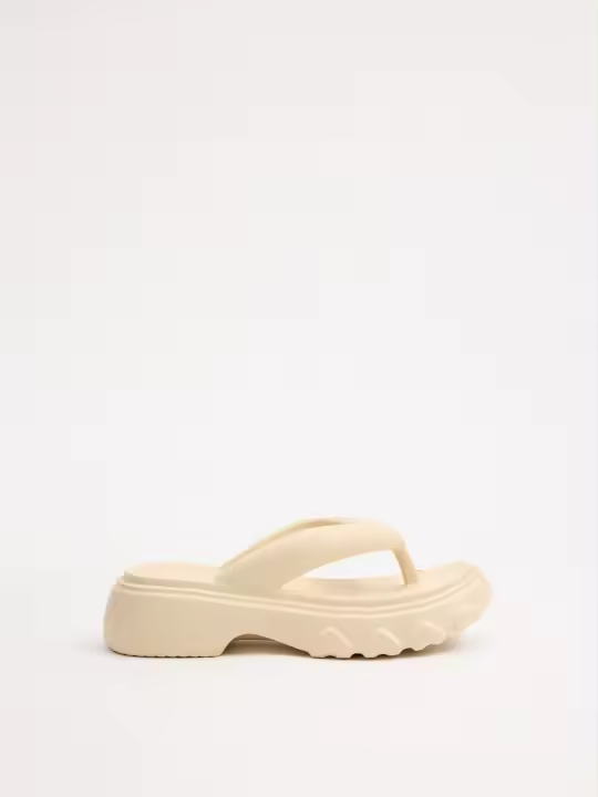 Chanclas de plataforma arena, diseño mate, EVA ligera, tira acolchada, suela antideslizante, verano INSIDE - 1