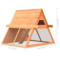 vidaXL Conejera de madera maciza de pino y abeto 152x128x108 cm - details 7