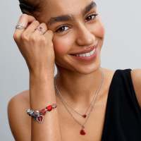Charm Pandora Corazón Rojo con forma de Pétalos de Rosa - Ideal regalo San Valentín - details 3