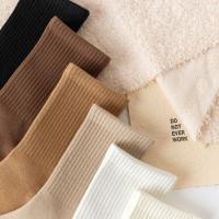 6 Pares De Calcetines Estilo Japonés Moda Casual Para Mujer Harajuku Con Volantes Y Colores Sólidos Calcetines De Algodón Tubo Medio - details 18