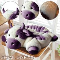 Cojín De Silla De Peluche De Forma De Vaca Para Mascotas Gatos Y Perros Almohadas De Decoración Para Habitación Suministros Para Mascotas Cómodo Y Transpirable - details 17
