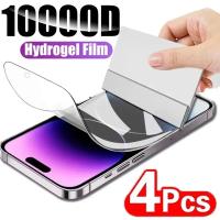 4Pcs Película De Hidrogel Suave Para iPhone 16 15 13 12 14 11 pro Max Protector De Pantalla TPU Silicona Compatible Con iPhone 11 14 15 XS XR X 7 8 - details 0