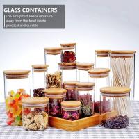 Pack 2/4/6 Botes de Cristal, Tarros de Cocina con Tapa de Bambú. Envases para Alimentos con Anilla de Silicona, Tarro de Cristal de cocina de 900/1200/1700ml. - details 0