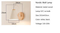 Lámpara De Pared LED Moderna Y Minimalista En Blanco Y Negro Para Decoración Interior Nordic Con Interruptor Para Dormitorio Lámpara De Noche - details 5