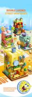Bloques De Construcción SpongeBob SquarePants Ciudad Calle Hamburger House Tienda De Helados Galería De Arte Modelo De Bloques Para Niños Juguetes DIY Regalos - details 0
