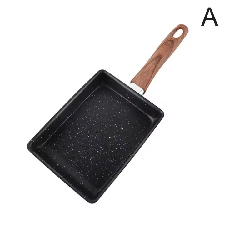 Sartén Cuadrada Antiadherente Para Huevo Y Rollitos De Huevos Mini Cocinita Plancha Para Desayuno Sartén De Freír Con Fundamento Plano - 1