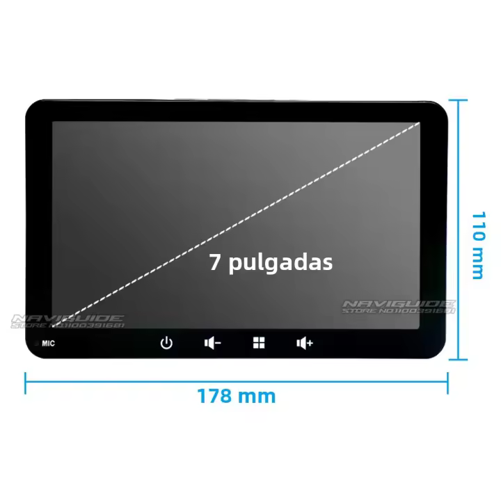 NAVIGUIDE Radio De Coche 7 Pulgadas Con Reproductor Multimedia Video Player Wireless Carplay Y Android Auto Pantalla Táctil AUX TF-Card U-Disk - 1