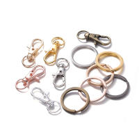 20Pcs Anillo De Llave Con Hebilla De Langosta Y Conectores Para Bolsos Cinturones Cadena De Perro Joyería DIY Accesorios Metálicos De Aleación De Zinc Clásicos Unisex - details 4