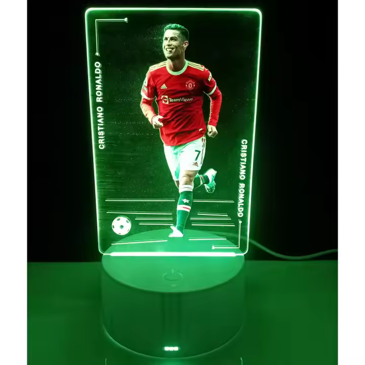 Ecogif  Lámpara de Mesita de Noche Ronaldo | Regalo para Niños y Adultos 7 colores - 1