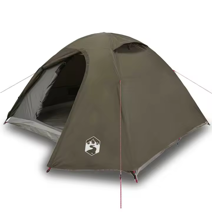 vidaXL Tienda de campaña iglú para 3 personas impermeable marrón - 1