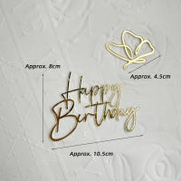 Nuevos Toppers De Cumpleaños Feliz En Acrílico Dorado Para Niñas Y Niños Decoración De Pastel Para Fiesta De Cumpleaños Regalo De Baño De Bebé - details 9