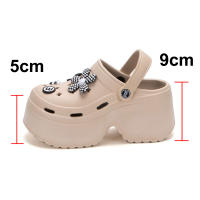 Sandalias De Plataforma Con Tacones Para Mujer Verano 2024 Clogs De Moda Antideslizantes Con Cierre Tobillero Material EVA - details 5
