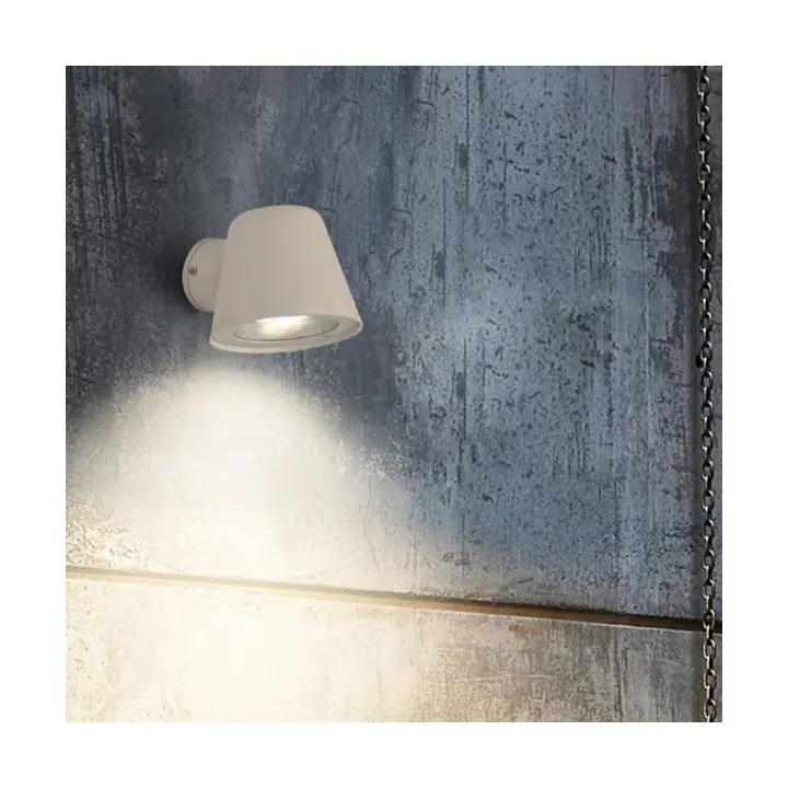 Aplique de Pared Exterior ALPINALUZ PAU - Aluminio Blanco Cálido IP44 - 1