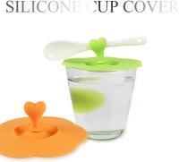 6 unids taza de vidrio de silicona cubre tapas reutilizables anti polvo taza cubre café té taza cubierta para tazas cuencos tazas latas - details 4