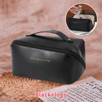 Bolso De Maquillaje Para Viajes Grande Y Portátil De Cuero PU Multifuncional Impermeable Para Mujer Bolsa De Lavado Para Baño - details 1