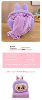 Cojín De Anime  Para Otoño E Invierno Cojín De Edredón Dual Propósito Resistente Al Calor Y Frío Para Coche Mantel De Siesta Para Niñas Regalo De Peluche Flannel Tamaño Regular Y Hombro - details 3