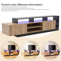 Modern para TV de hasta 70 pulgadas, almacenamiento Abierto with Pantalla LED, para muebles de dormitorio y Salón, muebles originales en color Madera, Marco Negro - details 5