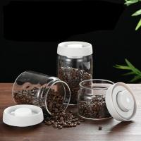 Juego De Botellas De Vidrio Para Almacenamiento De Café Té Y Dulces Con Tanque Aire Sujeto Tipo Presión Cierre Hermético Para Conservación De Frescura Capacidad De 500-1800ml - details 0
