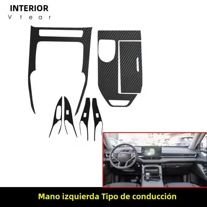 Pegatina De Panel De Caja De Cambios Para Haval H6 2021 Accesorios De Coche Decoración Interior Película Cubierta Fibra De Carbono Modificación Estilo - 1