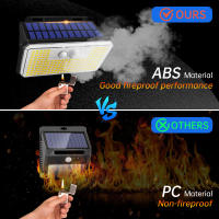 2 Packs De Luces Solares Con Sensor De Movimiento IP65 Impermeables 197 LEDs Para Exteriores 3 Modos Luz Solar Para Pasos Jardín Valla - details 7