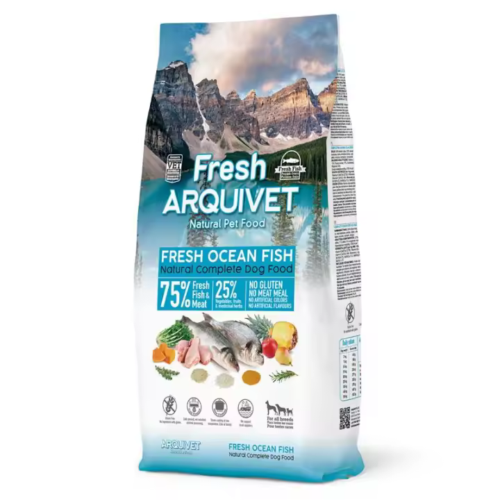 Arquivet Fresh Ocean Fish, 100gr, 2.5kg, 10kg, Pienso para Perros con Pescado, Alimento Semihúmedo Natural - 1