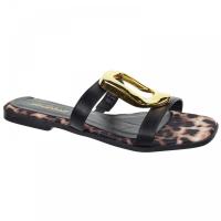 ISTERIA 25099 001 Sandalias planas de Mujer 36024 25V ESCLAVA ADORNO METAL NEGRO - details 4