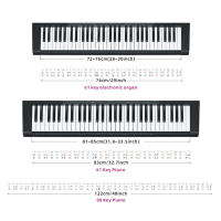 Etiquetas De Teclado De Piano De Silicona Desmontables Para Principiantes Aprendizaje De Piano Para 88/61 Teclas - details 3