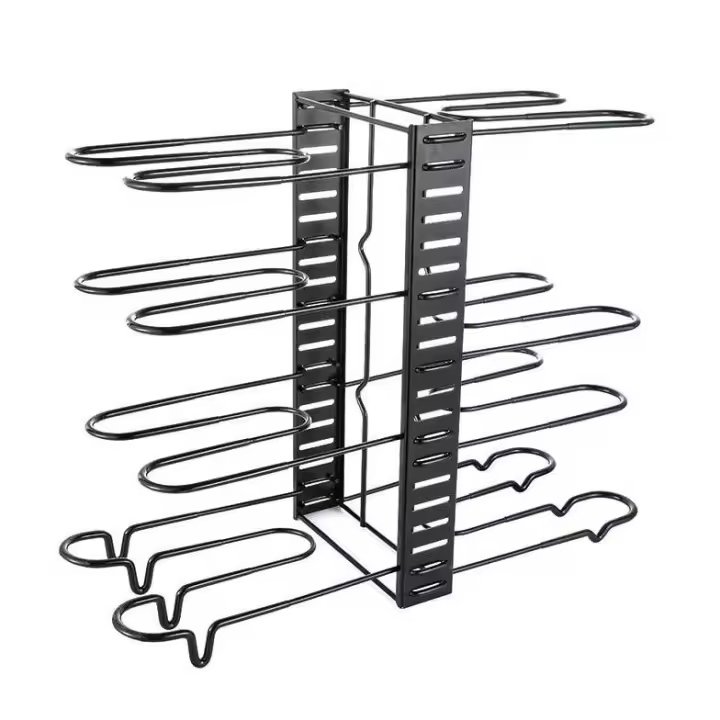 ARTEHOME Soporte para cacerola porta pentole，Organizador de Sartenes, Soporte Sartenes de Cocina, Separador de Sartenes Ajustable con 8 Compartimentos, Estante para Almacenar Ollas y Tapas, Sujeta Tapas Cocina de Metal - 1