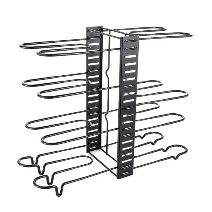 ARTEHOME Soporte para cacerola porta pentole，Organizador de Sartenes, Soporte Sartenes de Cocina, Separador de Sartenes Ajustable con 8 Compartimentos, Estante para Almacenar Ollas y Tapas, Sujeta Tapas Cocina de Metal - 1
