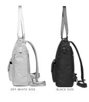 Mochila GRANDE impermeable para ordenador portátil, bolso escolar Unisex, Color sólido, japonés, bla - details 8