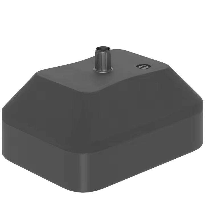 Outsunny Base para Sombrilla Soporte para Parasol Pie para Sombrilla Rellenable con Agua 20L o Arena 24kg para Jardín Terraza Negro - 1