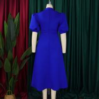 Vestido Elegante De Fiesta Para Mujer 2024 Con Cuello Con Lazo Manga Corta Cintura Alta A-Line Plisado Hasta El Tobillo Vestido De Cumpleaños - details 18