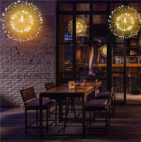 Decoraciones De Navidad Dandelion Fireworks Lamp Luces LED Cadena 200 LEDs Control Remoto 8 Modos Guirnalda De Navidad Multicolor - details 9