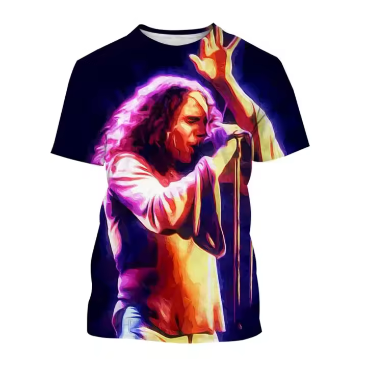 Camiseta Unisex Estampado 3D Band Rock Dio Estilo Callejero Casual Cuello Redondo Manga Corta Verano Moda Top Para Hombre Y Mujer - 1