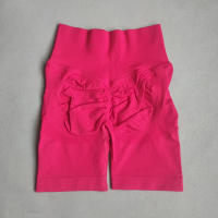 Shorts De Yoga Para Mujer Deporte Cortas De Cintura Alta Sin Costuras Para Gimnasio Y Ciclismo Elevador De Glúteos Fitness - details 18