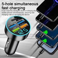 Cargador de coche de 240W, adaptador de 4 puertos USB para IPhone, Samsung, Xiaomi, carga rápida con pantalla Digital - details 8