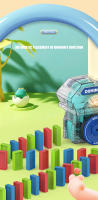 Juego De Dominoes Colorido Automático Para Niños Set Educativo Inteligente De Coche Eléctrico Y Torreón DIY Regalo De Rompecabezas - details 2
