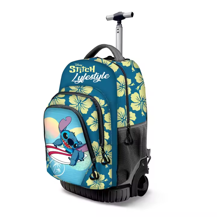 KARACTERMANIA - Disney Lilo y Stitch Lifestyle Mochila Escolar con Ruedas Trolley GTS FAN - 1