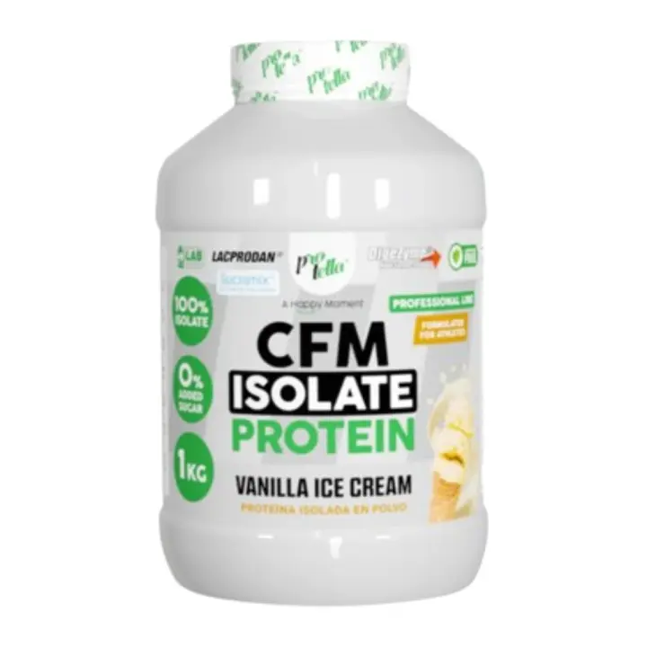 Protella CFM Isolate 1 Kg - Proteína Alta Calidad - 90% de Proteína - Recuperación Muscular - 1