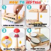 Set De Batería De Madera Para Bebés Juguete Musical Montessori Instrumentos De Percusión Para Niños De 3 a 6 Años - details 5