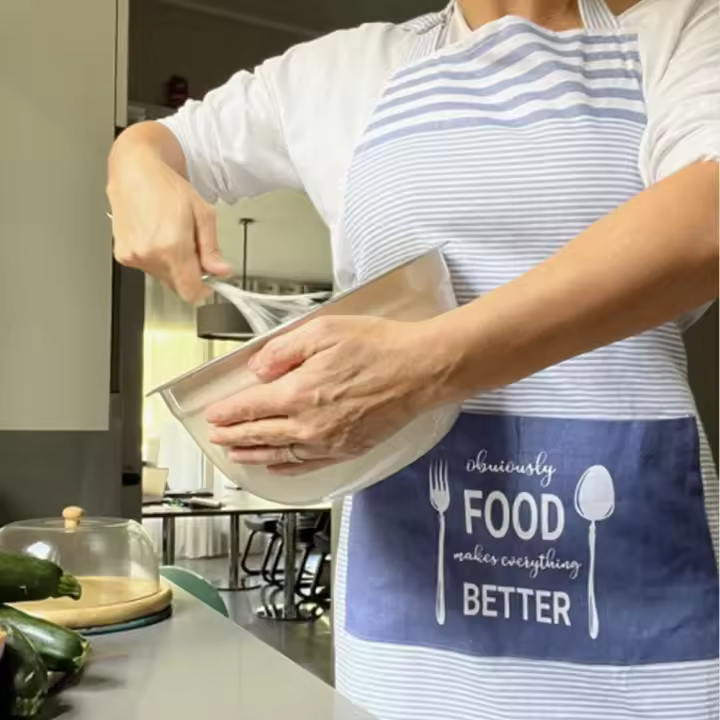 10XDIEZ Delantal cotton rayas  3 - Práctico y resistente, perfecto para proteger la ropa durante la cocina y manualidades - 1