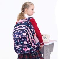 Mochila para niños 3 piezas Rosa Niña Bolsa de Escuela impermeable de nylon with Bolsa de almuerto Caja de pañales para mochildern, bowknot imprimir 6-13 años Niños adolescentes y Estudiantes. - details 3
