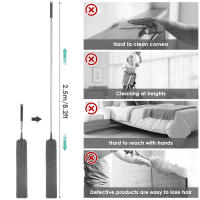 Cepillo De Limpieza Para Muebles Con Mango Extensible Y 2 Cubiertas De Microfibra Herramienta De Limpieza Para Bajo Muebles Gap Dust Cleaner - details 1