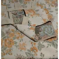 Mercatienda.es Cortinas Exteriores Puerta Calle de Auténtica Travilla Jacquard Alpujarra 140x260cm Flor Salvaje Amarillo - details 3