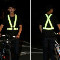 Chaleco De Seguridad Elástico Ajustable Para Correr Y Ciclar Con Cinturones Reflejos Nocturnos Para Adultos Y Niños Ropa Deportiva Con Bandas Adelantadas Unisex Material De Poliéster - details 1