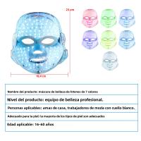 Máscara Facial LED USB Carga 7 Colores Terapia Fotónica Belleza Anti-Edad Rejuvenecimiento Piel Levantamiento Blanqueamiento Cuidado De La Piel - details 2