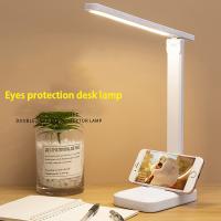 Lámpara De Mesa Recargable USB LED Táctil Protección Ocular 3 Niveles De Iluminación Luz Nocturna Para Lectura Moderno ABS - details 0
