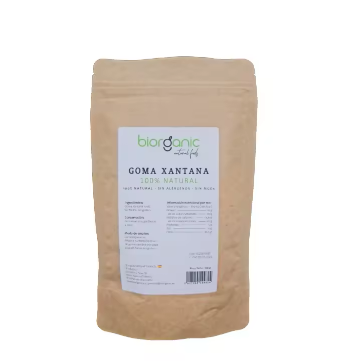 Biorganic Goma Xantana, 100 g. Espesante natural en Polvo  Keto  No-GMO, Vegano, Sin Gluten, ni Lactosa. Biorganic, marca española. - 1